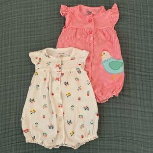🎁Carter’s 3 month rompers, set of 2
